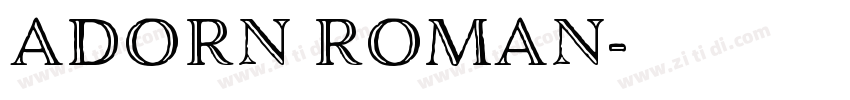 ADORN ROMAN字体转换